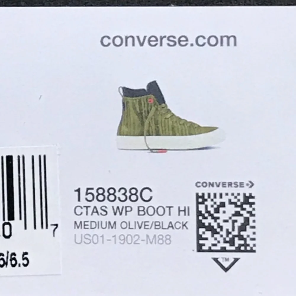 Converse CTAS WP Boot Hi Medium Olive Black Shoes - Picture 8 of 8